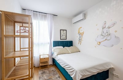 Location longue durée d’un appartement élégant de 3 pièces, 88 m², Skyline Residence, Belgrade, Serbie